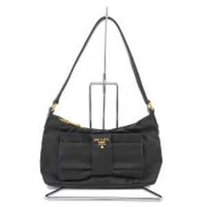 Prada Accessory Clutch Logo Black Bag Handbag